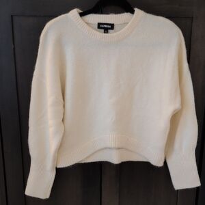 Express Cream Cropped Sweater for Women
